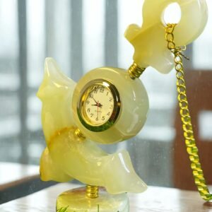 Hand Crafted Marble Anchor Clock