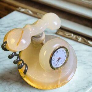 Hand Crafted Marble Telephone Clock