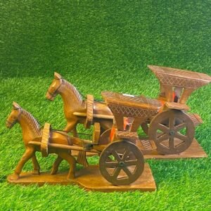 Hand Crafted Wooden Horse Cart