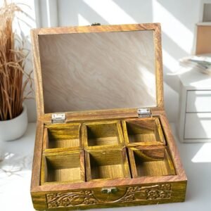 Wooden Square Masalah Box