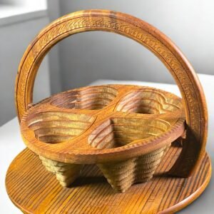 Hand Crafted Wooden Dry Fruit Basket