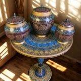 Hand Crafted Wooden Premium Candy Jar in Different Colors